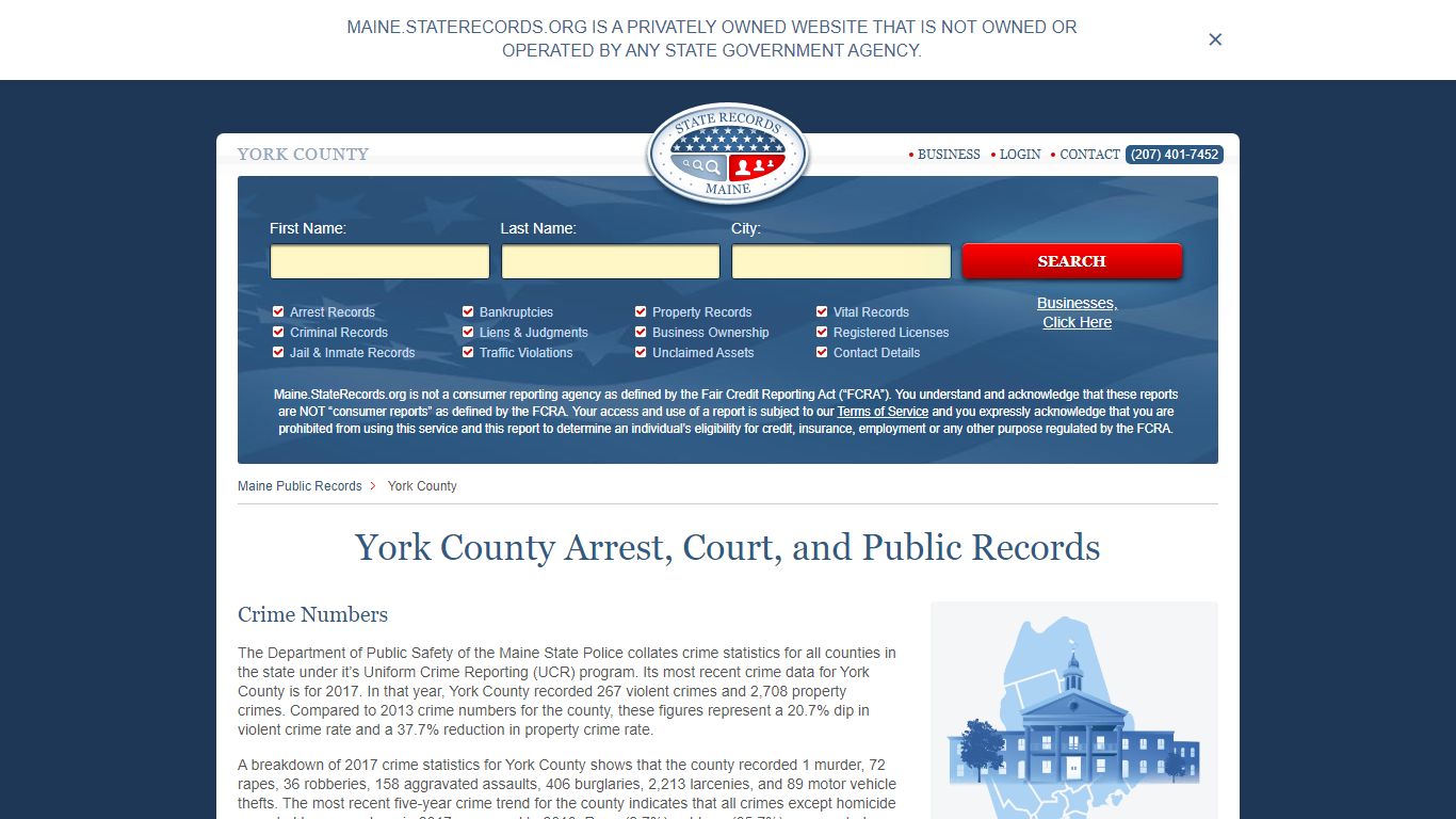 York County Arrest, Court, and Public Records